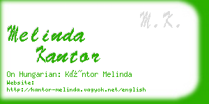 melinda kantor business card